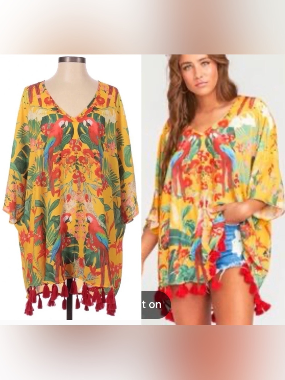 Show Me Your Mumu Peta Tunic Coverup in Parrot Vacation